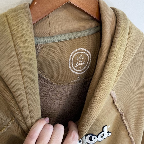Life Is Good Men's Brown Hoodie Size XL - Picture 7 of 9